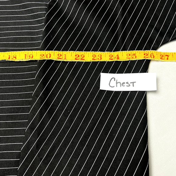 Chico's Ponte Striped Blouse‎ Size 3 XL Black & White Office Casual Boat Neck - Picture 7 of 11